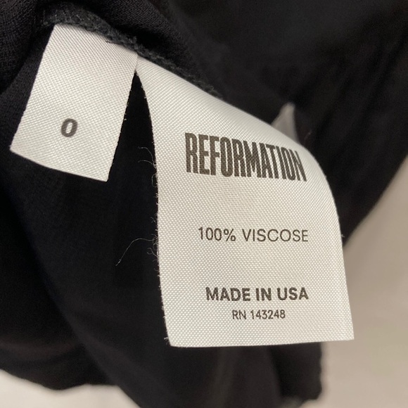 Reformation Black Dress Size 0 - Picture 5 of 10